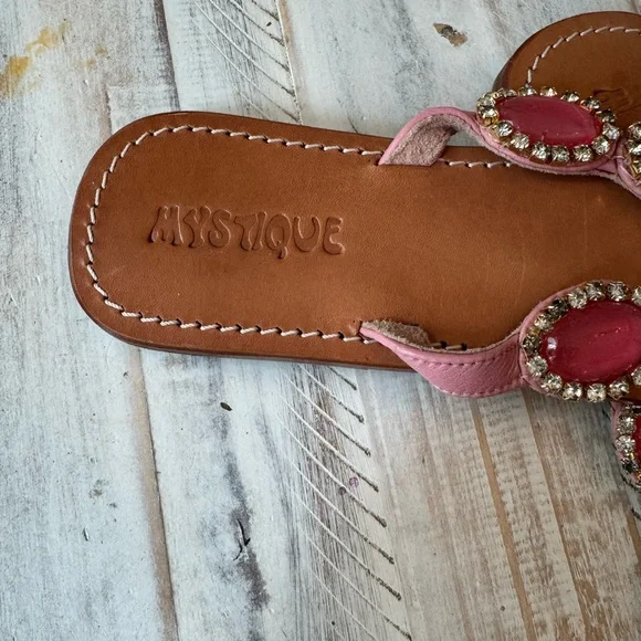 Mystique Boutique Pink Embellished Sandals - Picture 2 of 4